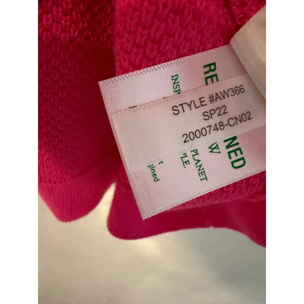 J. Crew Pink Textured Cotton Knit Sweater Top Women Striped Collar AW366 SP22